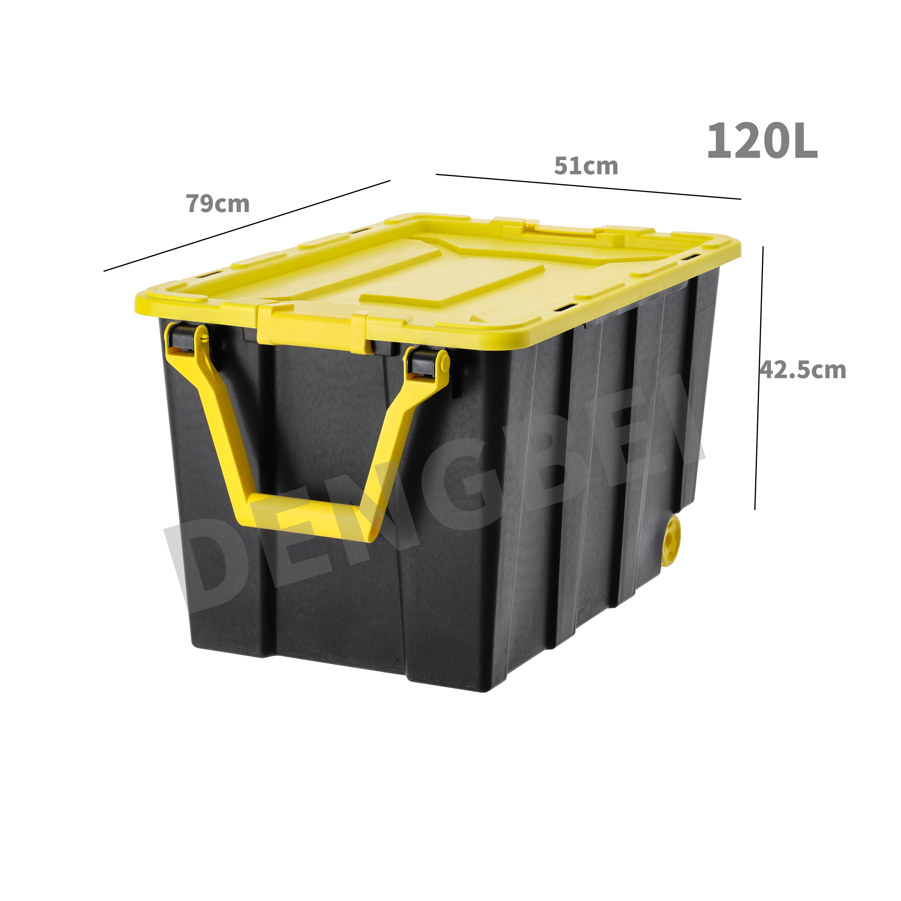 Caja negra con lis amarillo (SW-120L)
