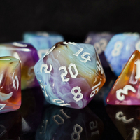 HS DICE Offre Spéciale – Lot de 7 dés polyédriques colorés en acrylique mélangé pour D&D, jeu de société de rôle Dungeons and Dragons