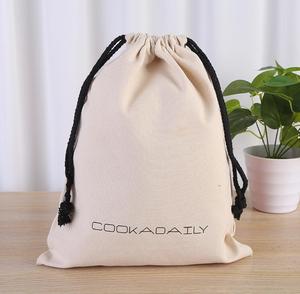 Bolsa de Algodón Muselina Personalizada para Viaje, Bolsa Pequeña de Tela Calicó Blanca con Cordón, Bolsa de Algodón con Cordón para Zapatos - Product Image 5