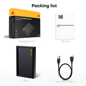 Kodak Ổ đĩa cứng bên ngoài 1 TB 2.5inch xách tay HDD 1 TB 2TB 4TB ổ cứng 500GB cho PS4 - Product Image 5