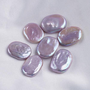 14-15mm Natural <b>Freshwater</b> Button <b>Pearl</b> White and Pink Loose Beads for DIY Hand String Necklace <b>Bracelet</b> Handmade Accessories - Product Image 2