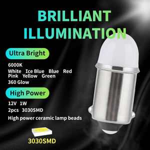 หลอดไฟ LED BA9S T4W อเนกประสงค์สำหรับรถยนต์ ไฟส่องป้ายทะเบียน ไฟถอย ไฟเบรก ไฟท้าย ไฟหรี่ ไฟอ่านหนังสือ สีขาว เขียว ส้ม - Product Image 5
