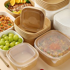 Eco Friendly Take Away Food Box Kraft usa e getta porta il contenitore per cibo da asporto in carta - Product Image 4
