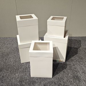 Cake <b>Boxes</b> 12x12x12 Cake Box With Windows Cake Packaging Box <b>Bakery</b> - Product Image 4