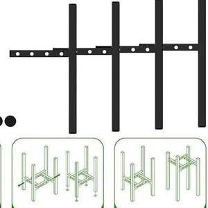 Support de Plantes Métallique Réglable en Largeur et <span class=keywords><strong>Hauteur</strong></span>, Support de Plantes Moderne Noir avec Capacité de Charge de 120 LBS, Supports de Plantes Imperméables Antidérapants - Product Image 6