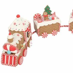 Tren Decoración Navidad Pequeño tren para adornos navideños Factory Outlet Vacaciones Decoración del hogar Hierro tridimensional - Product Image 1