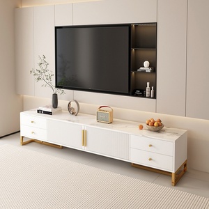 Mobile TV Moderno con Design a Pavimento e Multi-Scomparti per <span class=keywords><strong>Soggiorno</strong></span>, Arredamento Compatto - Product Image 6