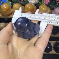 Mini canard en cristal sculpté en pierres précieuses mélangées en gros à vendre