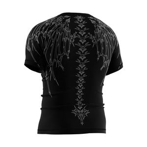 Rash Guard pour hommes chemises de Compression à manches courtes sans GI idéal pour BJJ <span class=keywords><strong>MMA</strong></span> lutte léger respirant élastique - Product Image 6