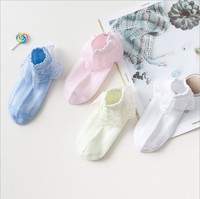 Chaussettes d'été pour enfants, chaussettes à volants pour bébé fille, chaussettes en dentelle en coton, mignonnes pour filles, chaussettes à volants pour tout-petits, chaussettes décontractées blanches et roses