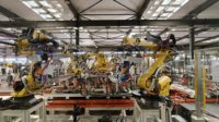 Ligne de production robotisée automatisée de soudage de carrosseries de voitures |   Station de soudage robotisée Auto BIW