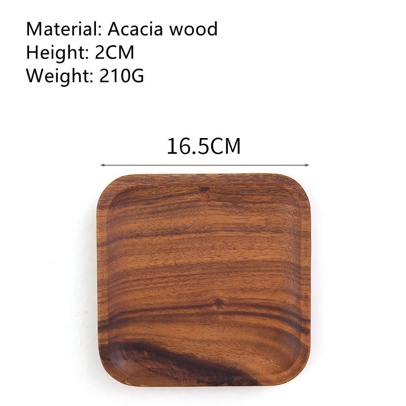 16.5*16.5*2cm Acacia Wooden Plate