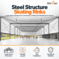 Structure en acier sur mesure GloStar pour patinoire intérieure, bâtiment de grande envergure pour arène de glace avec système d'enveloppe isolée