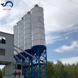 SDCAD Brand Profession Customization 100 150 200 300 500 Ton Storage Bin White Cement Silo For Concrete Batching Plant