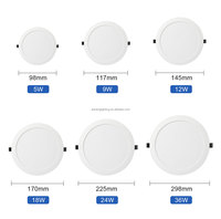 Panneau lumineux LED rond COB DOB fin à surface plate 2x2 18w 24w 36w, éclairage de plafond LED, panneau lumineux LED