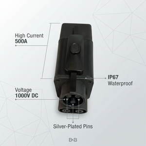 Adaptador de Carga Inteligente para Vehículos Eléctricos de Corriente Continua (DC) con Seguridad Térmica de 400A, Cero Caída de Voltaje, Logotipo Personalizado, CCS2 a CCS1, Fabricante de Adaptadores OEM - Product Image 1