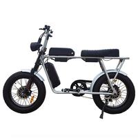 Vélo électrique à double moteur 750W, longue autonomie, cadre en alliage d'aluminium, batterie lithium 15Ah, freins à disque hydrauliques, selle longue, pneus larges 20 pouces