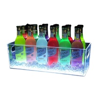 Seau à glace lumineux LED en acrylique, design moderne, pour KTV et bars, conteneur à vin personnalisable, options de couleurs vives, personnalisable