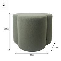 Pouf personnalisé en forme de fleur Mobilier de chambre à coucher pour la maison Dressing Makeup Pouf Repose-pieds Tabouret de canapé