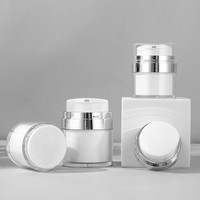 Pot Airless 30 ml 50 ml Double Paroi, Pot Acrylique à Pompe Airless Rechargeable