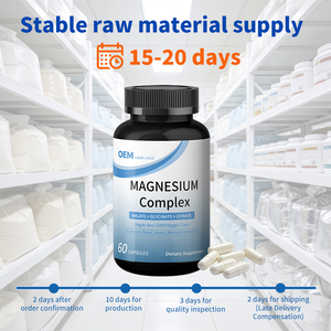 Cápsulas de Complejo de Magnesio con Plazo de Entrega Rápido, Entrega en 15-20 Días, Fábrica de Suplementos OEM, Pedido Flexible para Reabastecimiento de Stock - Product Image 3