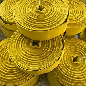 Top Quality Polyester Single Jacket Fire Fighting Equipment PU Lining Fire Hose For Sale