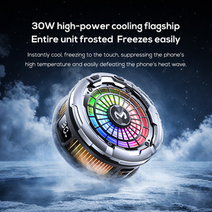 MEMO CX26 Hight Power 30W Semiconductor Phone <b>Cooler</b> Aluminum Alloy Gaming Cooling Fan With Temperature Display - Product Image 1