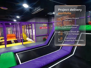 Parc de trampolines professionnel de grande envergure avec trampolines de performance et terrain de dodgeball, parc d'attractions intérieur pour adultes - Product Image 3