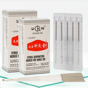 100 Aiguilles d'<span class=keywords><strong>acupuncture</strong></span> pour Dry Needling <span class=keywords><strong>sans</strong></span> tube guide, à usage unique, pour application corporelle, certifiées ISO - Product Image 1