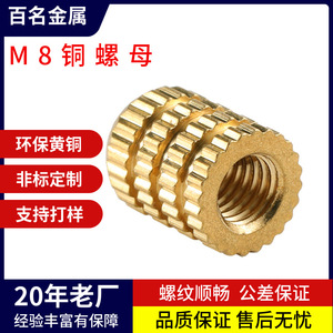 Inserts filetés métriques en cuivre M2-M20 moletés à ligne droite pour moulage par injection pré-encollés à chaud - Product Image 2