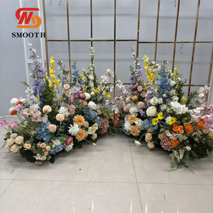 Coloré Artificielle Rose Table Allée Coureur De Mariage Et De Fête Décoration En Gros Fournitures Étage Coureur Fleur - Product Image 3