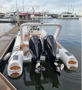 Neues Luxus Patrol Rigid RIB Hypalon Fiberglas Schlauchboot mit Außenbordmotor