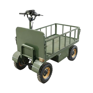 Vehículo de <span class=keywords><strong>Transporte</strong></span> Industrial de Plataforma Plana de Acero Inoxidable Eléctrico de Cuatro Ruedas, Capacidad de <span class=keywords><strong>Carga</strong></span> de 800 kg, Motor de 1000 W, OEM Disponible - Product Image 1
