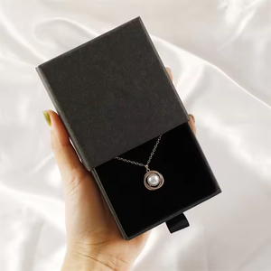 8*8cm hộp đồ trang sức vàng dập logo trượt hộp đồ trang sức với logo ngăn kéo Vòng cổ hộp đồ trang sức Logo tùy chỉnh - Product Image 2