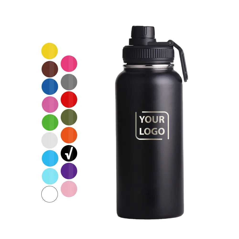 Quality Thermo Insulated Flask Bottle Wholesale Pink Metal Stainless Steel 32oz Vacuum Insulated Sport Water Flask Bottle