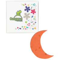 Logo personnalisé, sachet de graines en forme de croissant, plantable, motif ciel nocturne, lune et étoiles, breloque Eid, décoration, cadeau, promotionnel, vente en gros