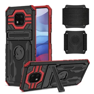 King Kong Wristbands Easy Installation Case for Motorola Moto G Power 2021 G Pure Combo Hybrid Hard Rugged Mobile Shell