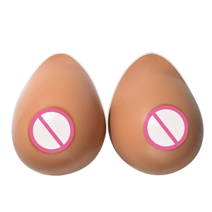 Goedkope Prijs Siliconen Kunstmatige Mooie Borstvormen Koffie Kleur Shemale Crossdresser Favoriete Valse Borsten - Product Image 1