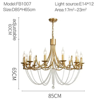 XZ Vintage nórdico sala de estar mesa de comedor candelabro Led techo cristal diseño dorado luces colgantes lámparas luz colgante