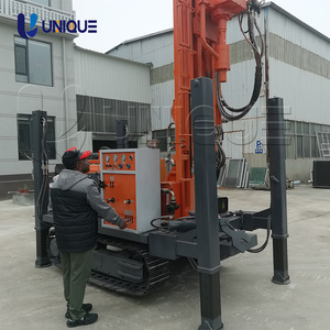 Nouvelle plateforme de forage de puits d'eau chinoise UNIQUE, profondeur 200m, 260m, 300m, composants diesel (engrenages/boîte de vitesses/moteur/pompe), tension 380V, à vendre - Product Image 5