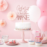 Tortenaufsatz für Mädchen-Geburtstag, Mädchen wollen einfach nur ein Mädchen sein, Tortendekoration für den 1. Geburtstag