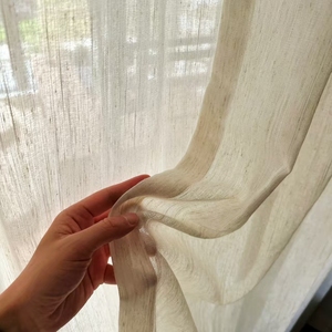 Chất lượng cao handmade <span class=keywords><strong>Linen</strong></span> S sóng xếp li rèm cửa tùy chỉnh kích thước khách sạn & nhà Sheer vải valances Hot Bán bởi nhà máy - Product Image 2