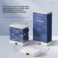 Séchoir à linge électrique pliable sans installation, capacité 5-10 kg, avec minuterie, pour usage domestique