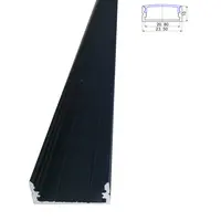 Черный светодиодный алюминиевый канал 10 мм, встраиваемый U-образный светодиодный алюминиевый канал 2 метра