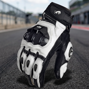 Gants de cyclisme et de moto AFS-6 en cuir Pyrotect, à doigts entiers, respirants, résistants à l'usure, compatibles écran tactile, fermeture à boucle, unisexe - Product Image 3