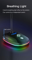 Arc-en-ciel lumière PC ordinateur condensateur microphone col de cygne bureau maison bureau usb filaire microphone