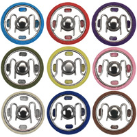 Boutons-pression métalliques recouverts de tissu coloré en gros, à coudre, pour manteau, veste, fermeture invisible