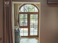 Ventanas Francesas de Madera Revestidas de Aluminio con Rotura de Puente Térmico, Aislamiento Acústico de 40dB, para Cocina y Uso Exterior, Garantía de 5+ Años