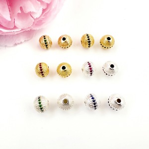 Gold Rhinestone Beads 8mm Round Spacer For Jewelry Making <b>Bracelets</b> Necklaces Loose Beads Craft Accessories - Product Image 3