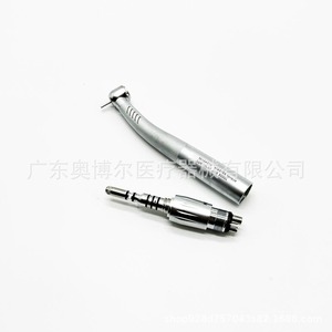 Dental High-Speed Handpiece 4-Hole 6-Hole Fiber Optic Turbine Type With Quick Connector Silver Color - Product Image 4